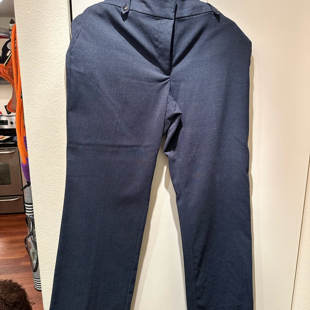 Textured Navy Pants